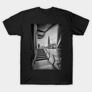 View of Shard from Stairs at London Bridge T-Shirt